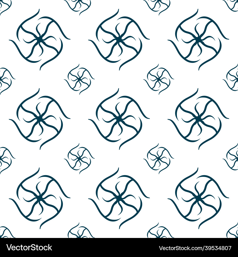 Single color hand-drawn textile repeat pattern Single color hand-drawn textile repeat pattern vector image