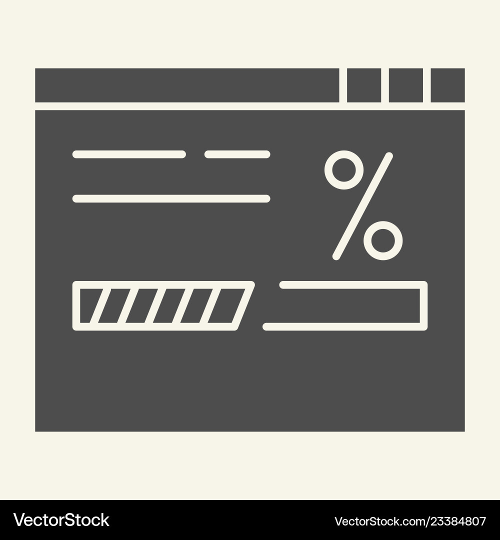 Website loading solid icon browser load vector image
