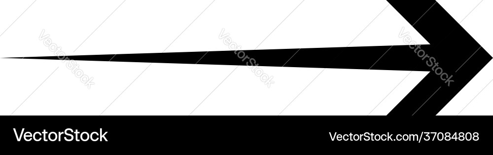 Black arrow pointing right shape element vector image