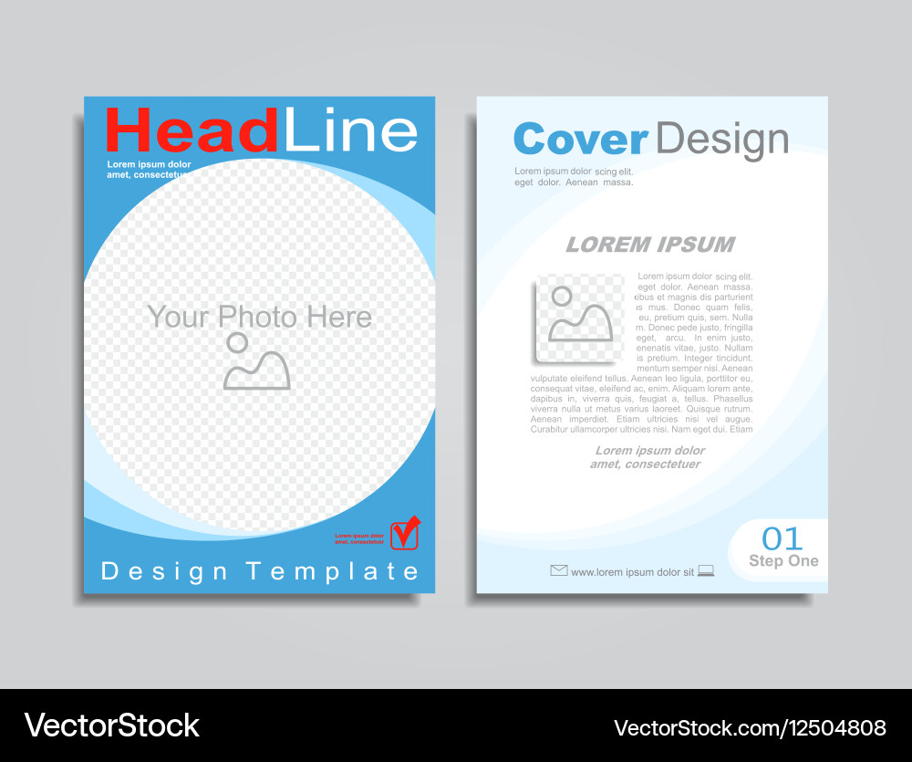 Brochure design layout with place for your data vector image
