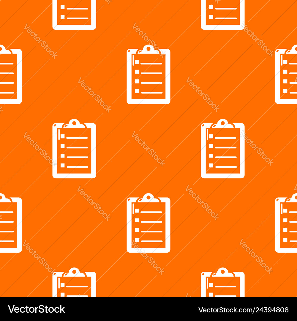 Check list pattern orange Check list pattern orange vector image