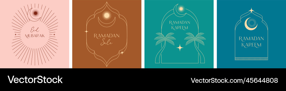 Collection of post templates design minimal vector image