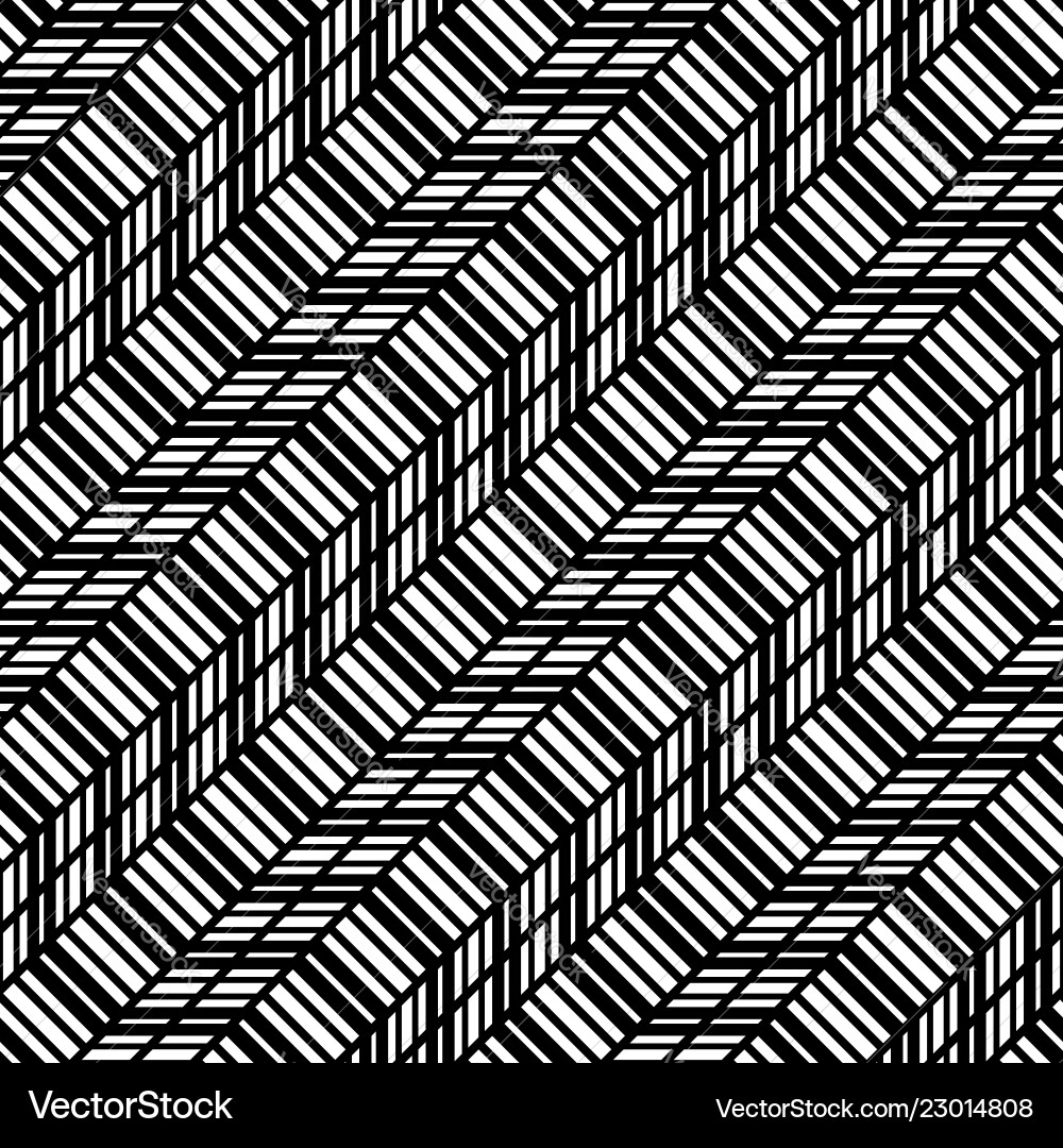 Design seamless monochrome zigzag pattern vector image