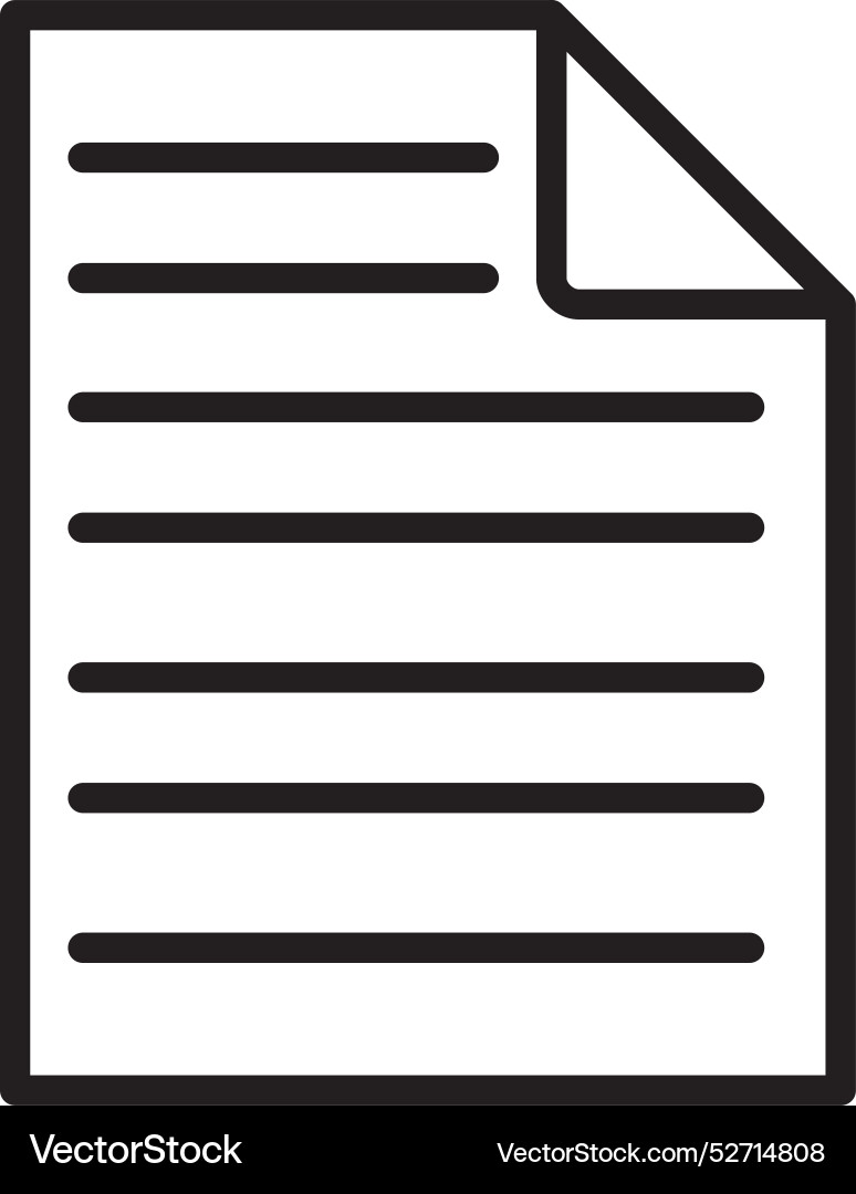 Document line icon design Vector Image