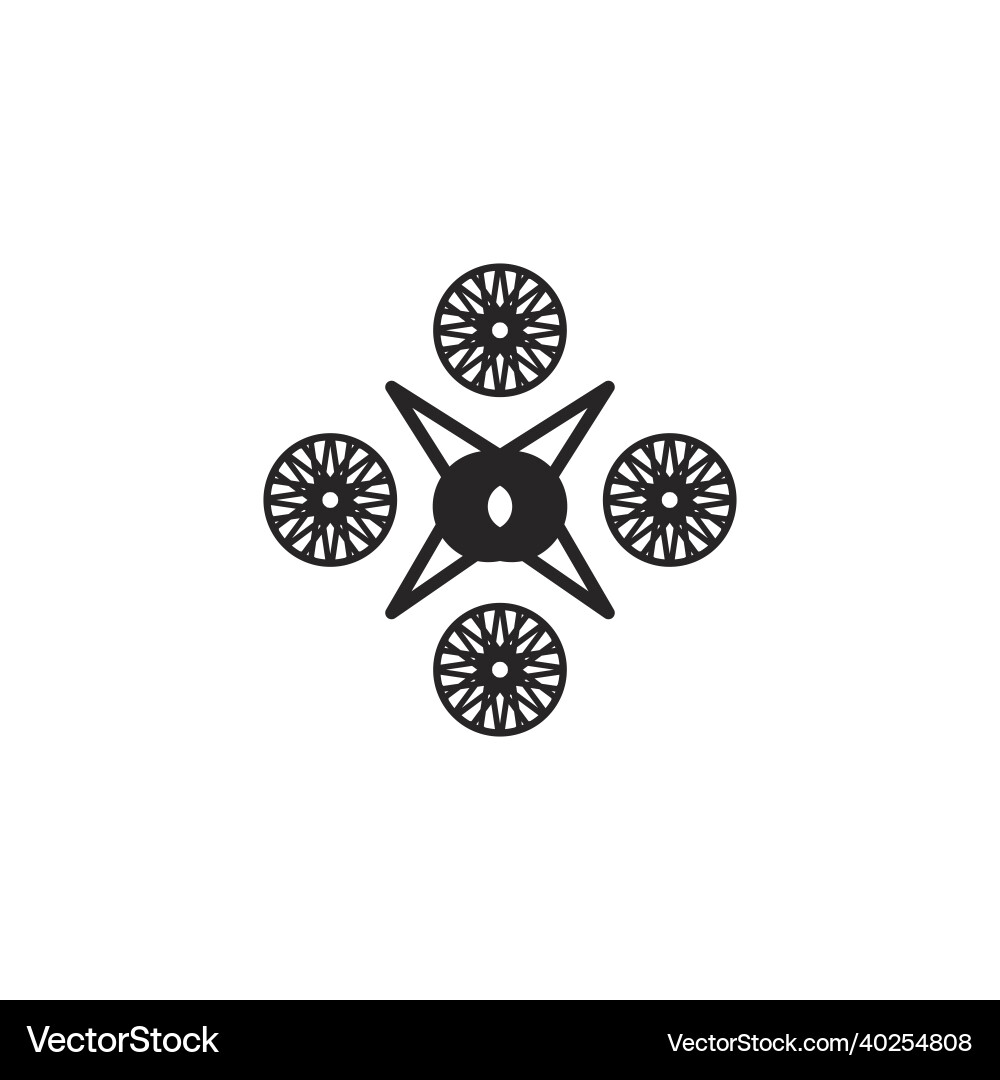 Drone flat icon simple style poster background Drone flat icon simple style poster background vector image