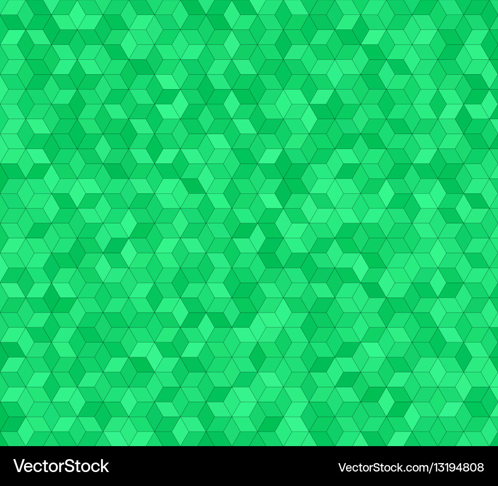 Green 3d cube mosaic pattern background design vector image