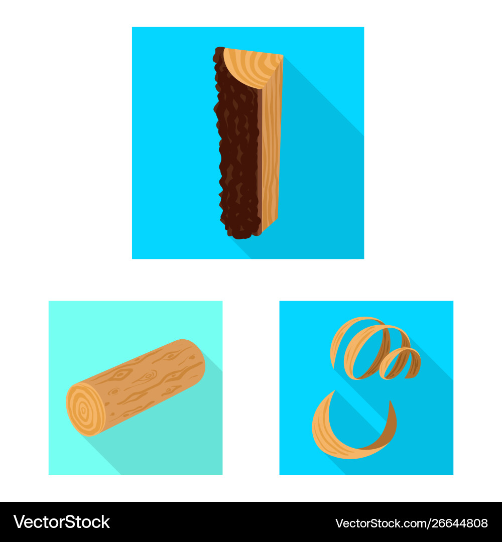 Isolated object material and nature sign set vector image