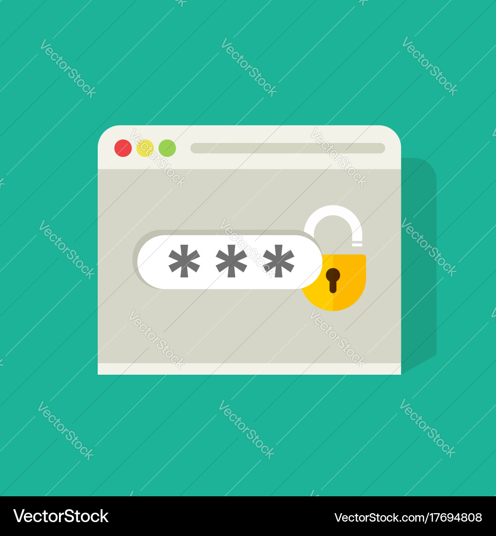 Login Password Field with Lock Icon vector image