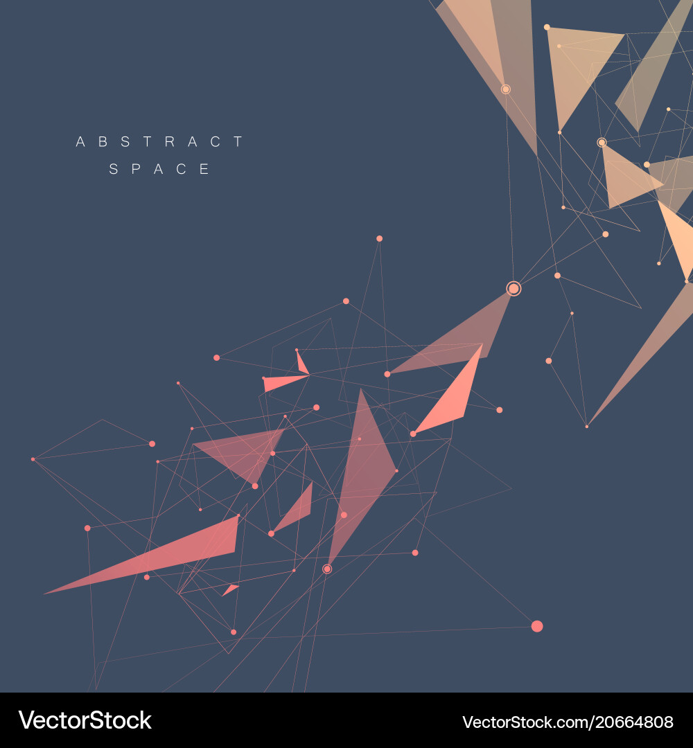 Molecular structure with connected abstract shapes Molecular structure with connected abstract shapes Vector Image