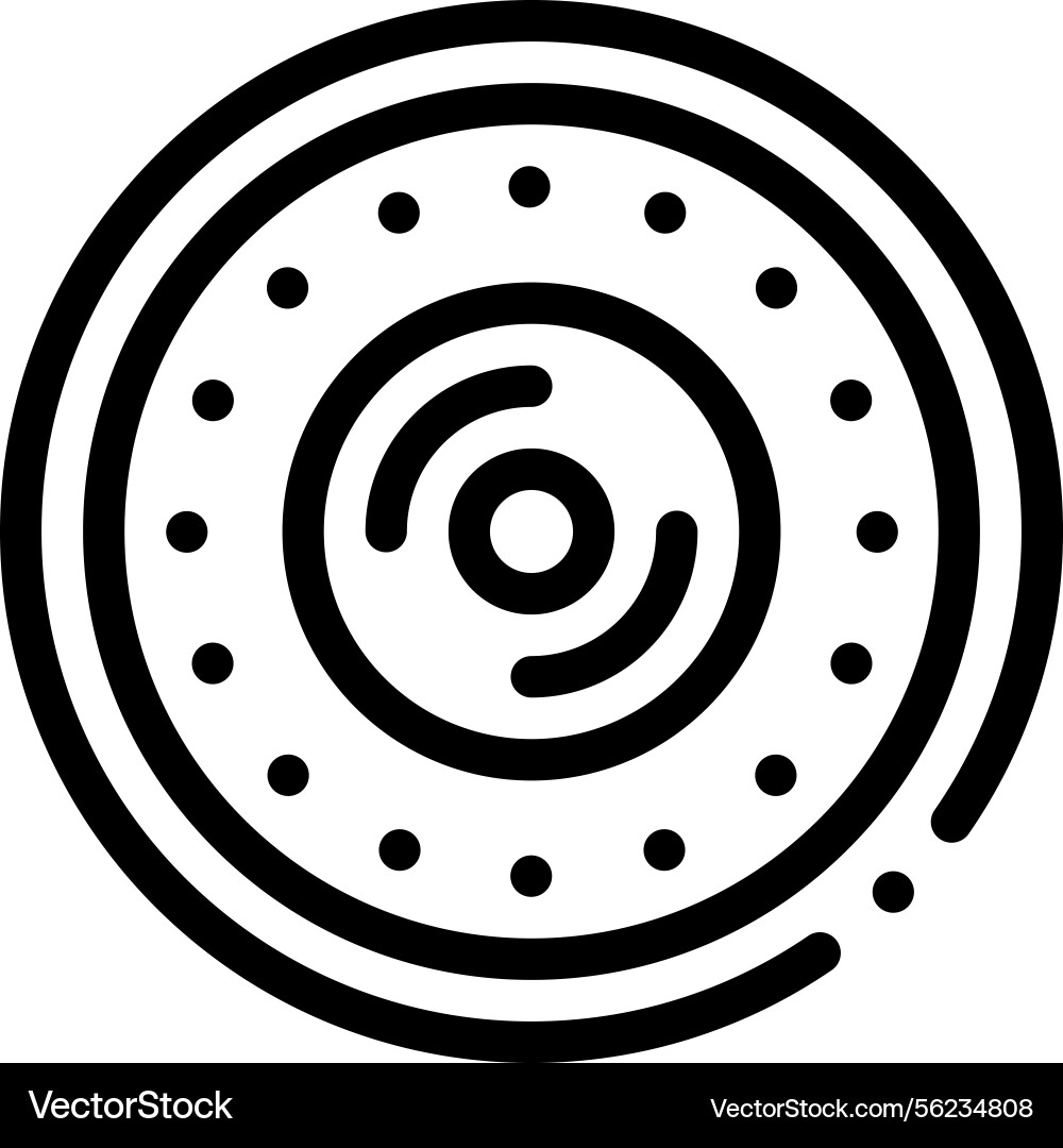 Planet icon thin linear style design isolated Planet icon thin linear style design isolated vector image