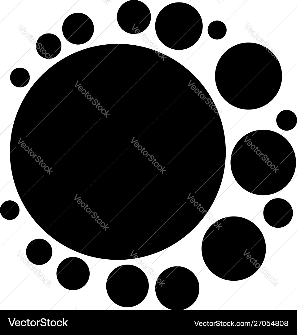 Random circles dots pointillist polka-dots Vector Image