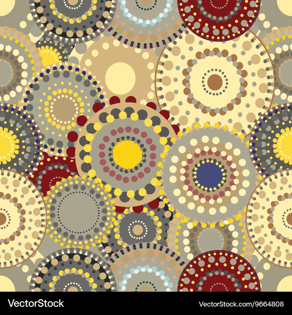 Seamless retro pattern with vivid colorful painted vector image