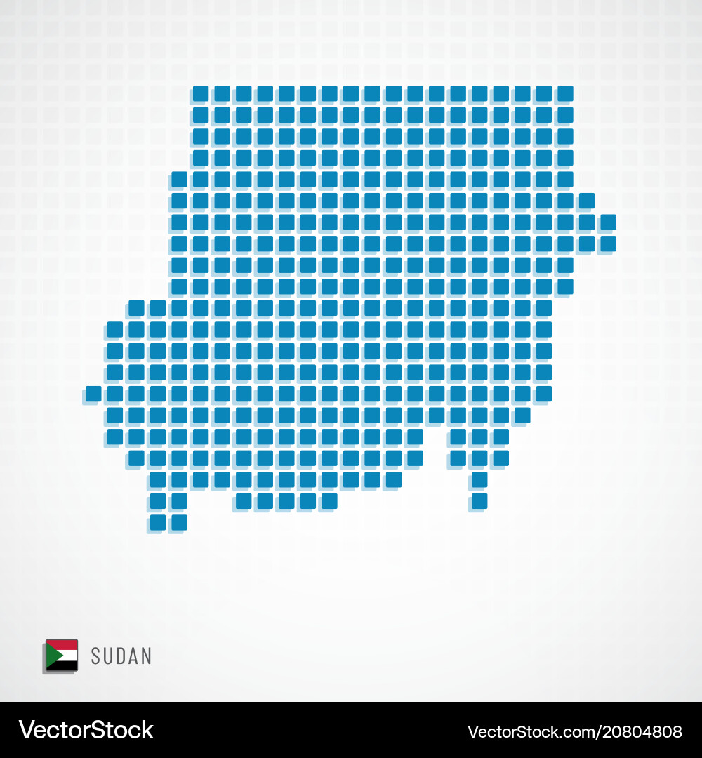 Sudan map and flag icon Sudan map and flag icon Vector Image