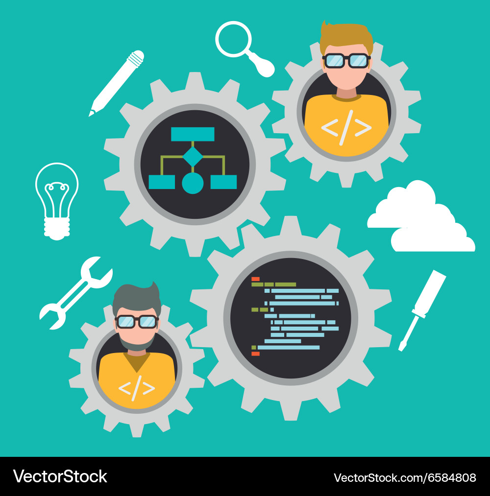 Web developer design vector image