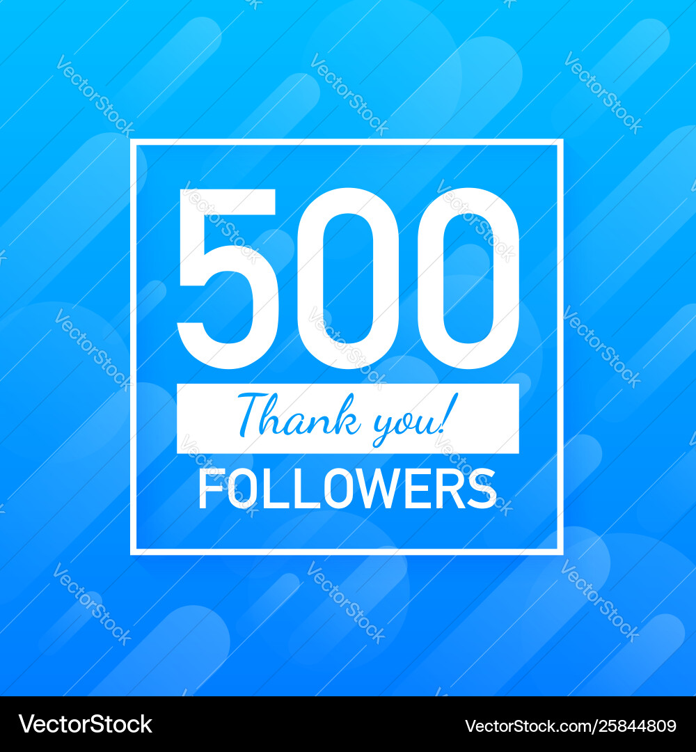 500 Follower danken Ihnen Social Sites post 500 Follower danken Ihnen Social Sites post vektorbild