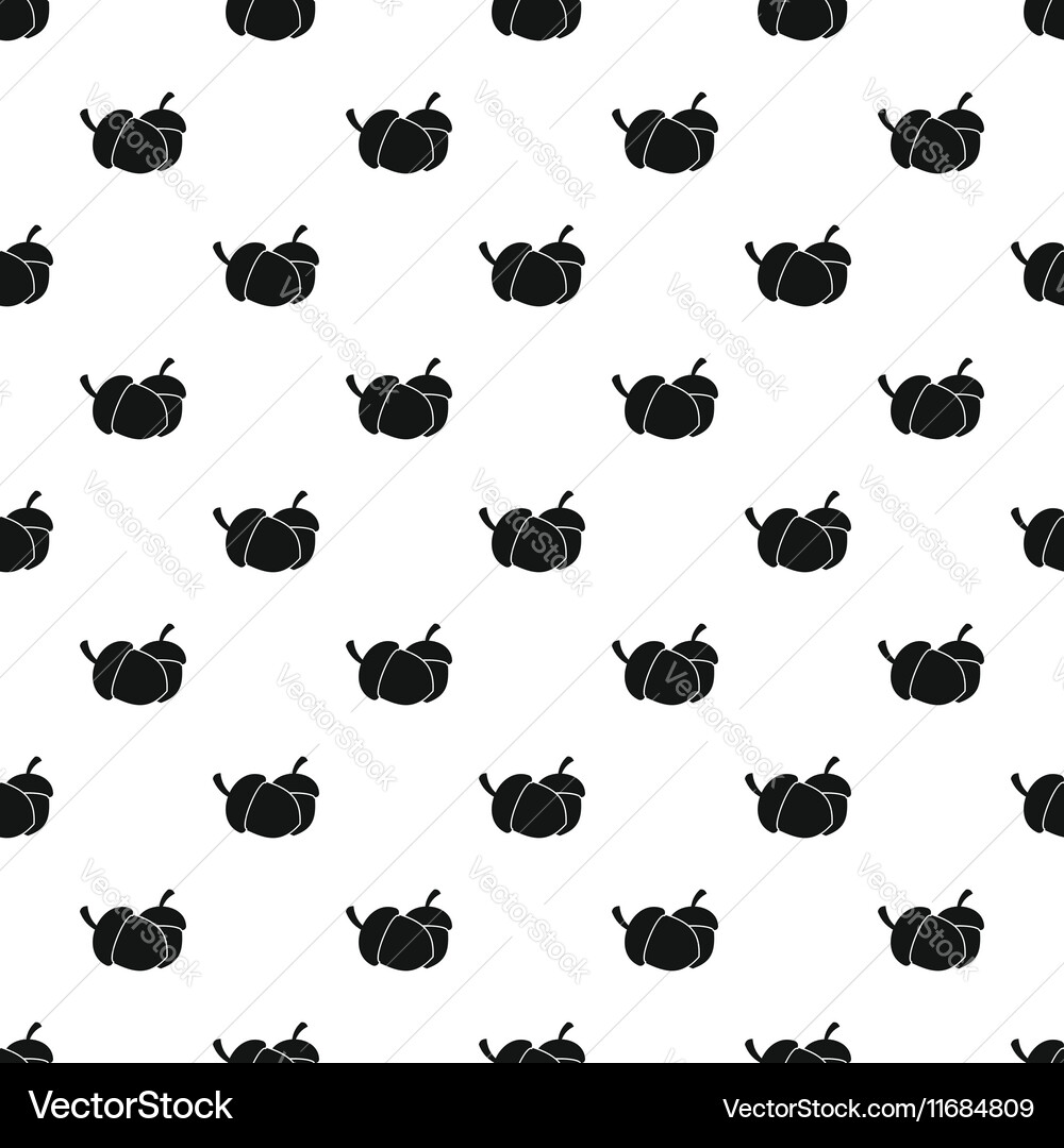 Acorns pattern simple style vector image