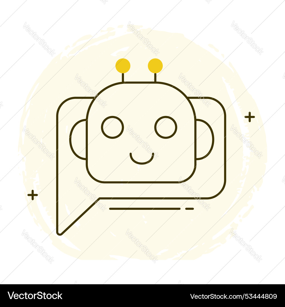 Ai chatbot and virtual assistant icon design chat Vector Image