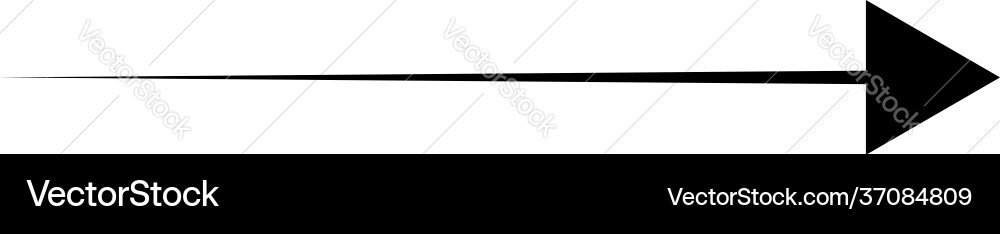 Black arrow pointing right shape element Black arrow pointing right shape element vector image