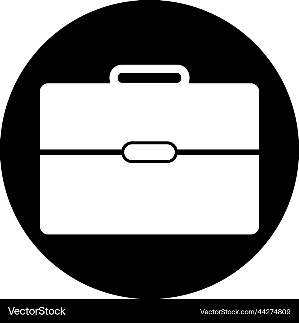 Briefcase icon on gray background button style eps Briefcase icon on gray background button style eps Vector Image