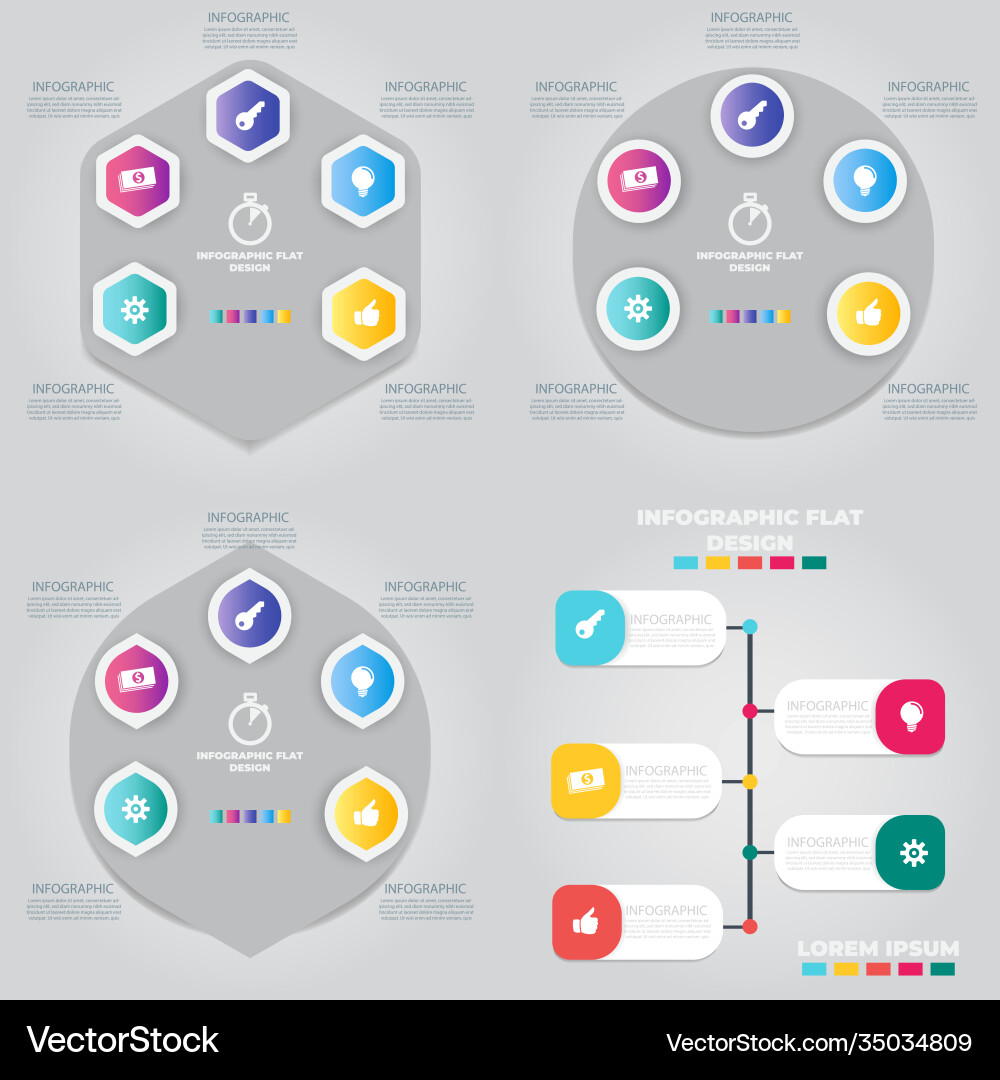 Business data visualization process chart Vector Image