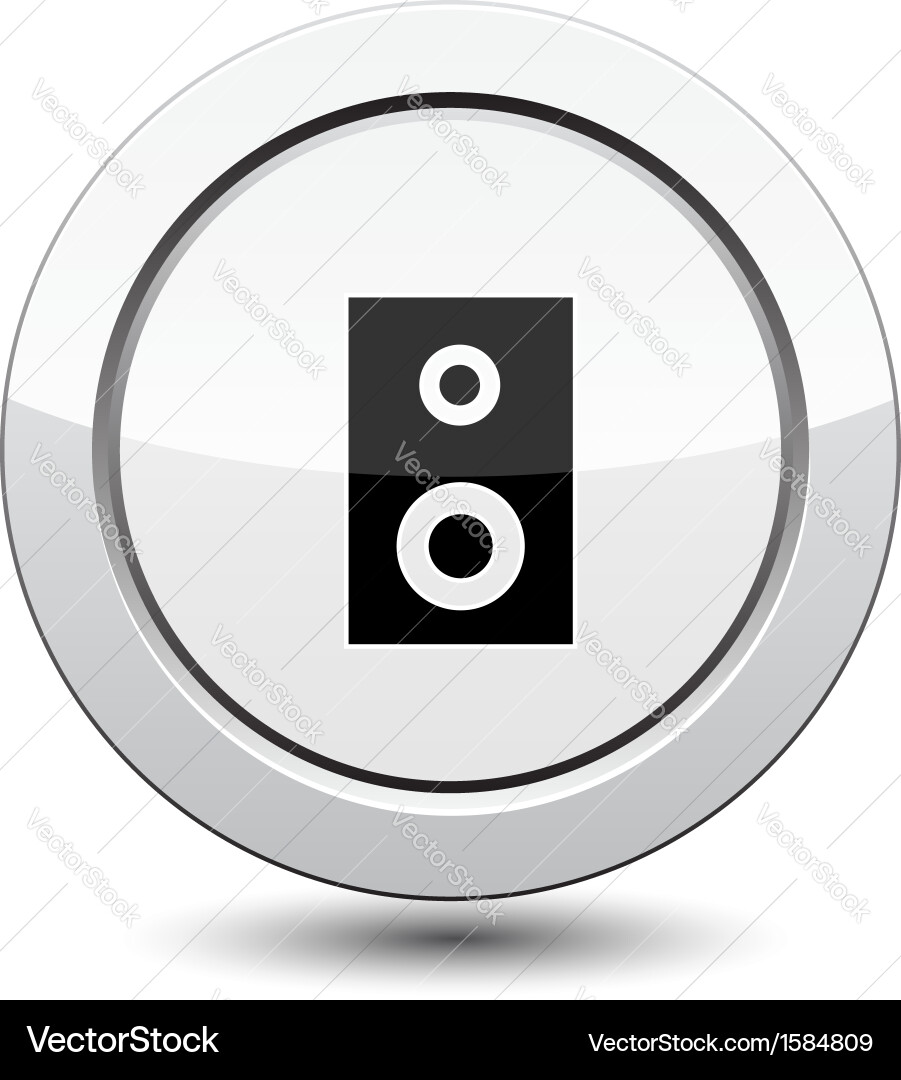 Button with music column Vector Image
