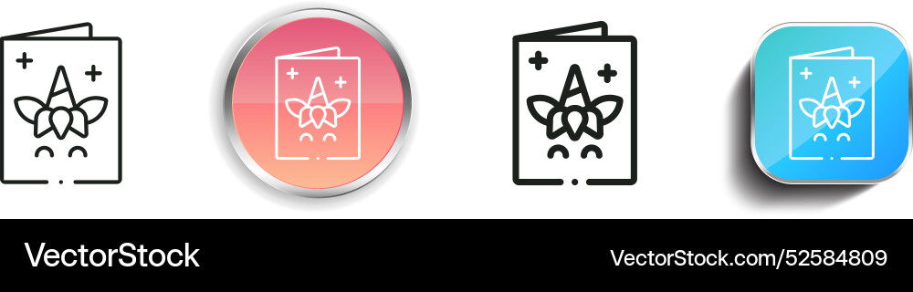 Card icon thin linear regular and button style Card icon thin linear regular and button style Vector Image