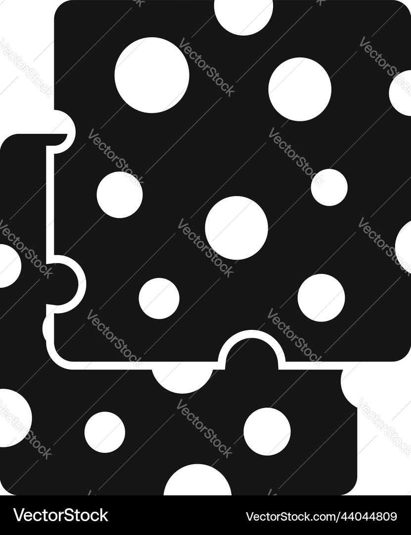 Cheese slice icon simple milk production Vector Image