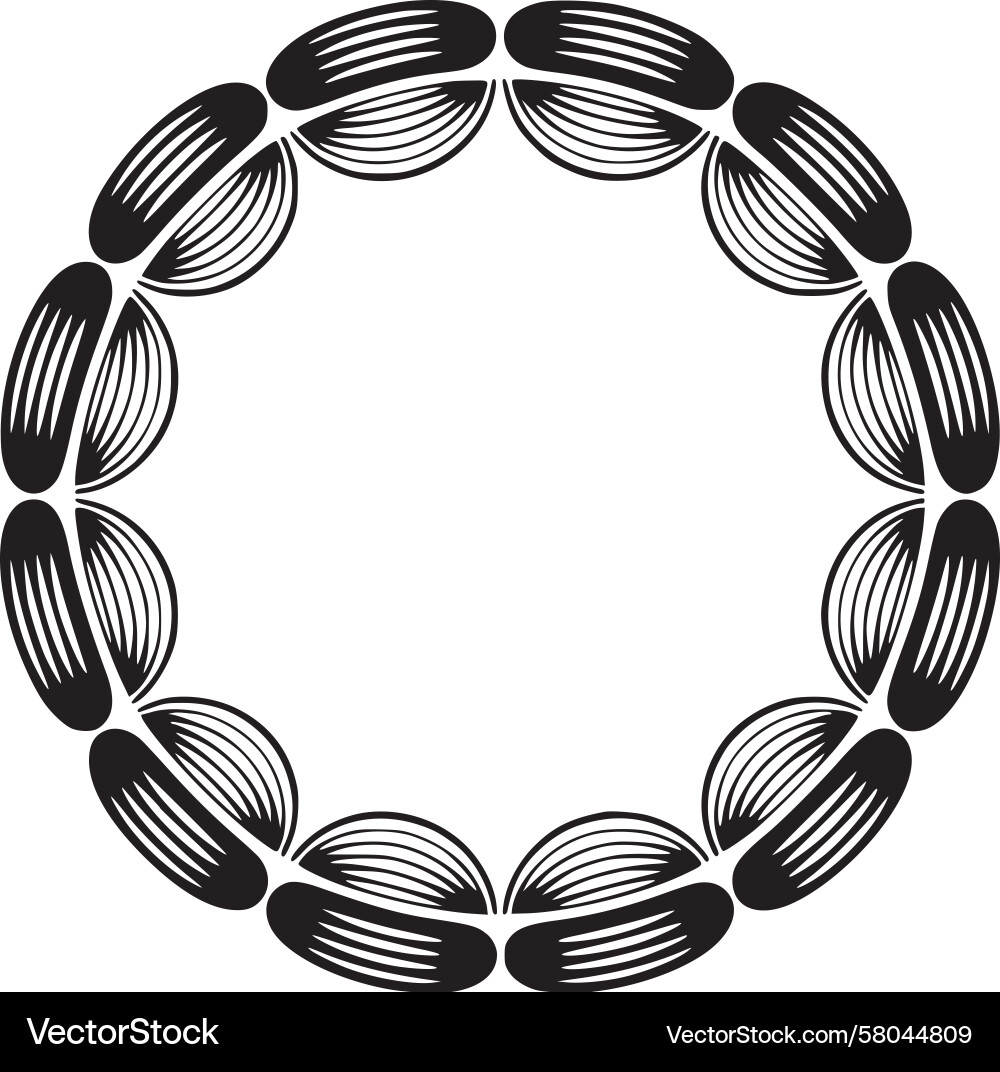 Circular Line Art Pattern Vector Image