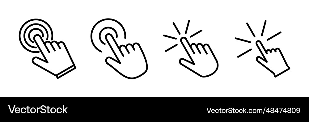 Click icon cursor pointer sign vector image