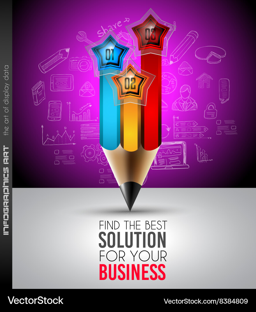 Infographics complex layout with option buttons vector image