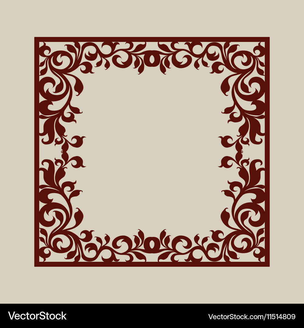 Intricate Swirl Frame Pattern vector image