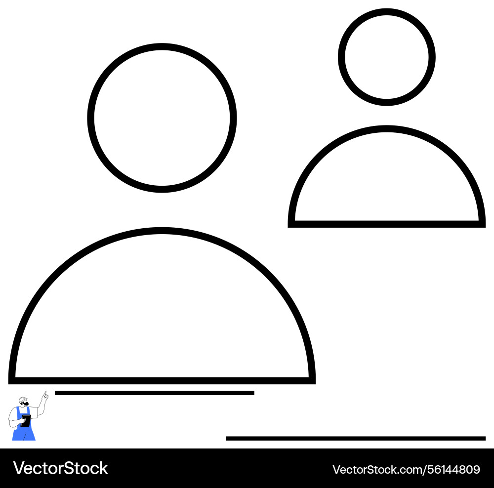 Minimalist representation of two connected Vector Image