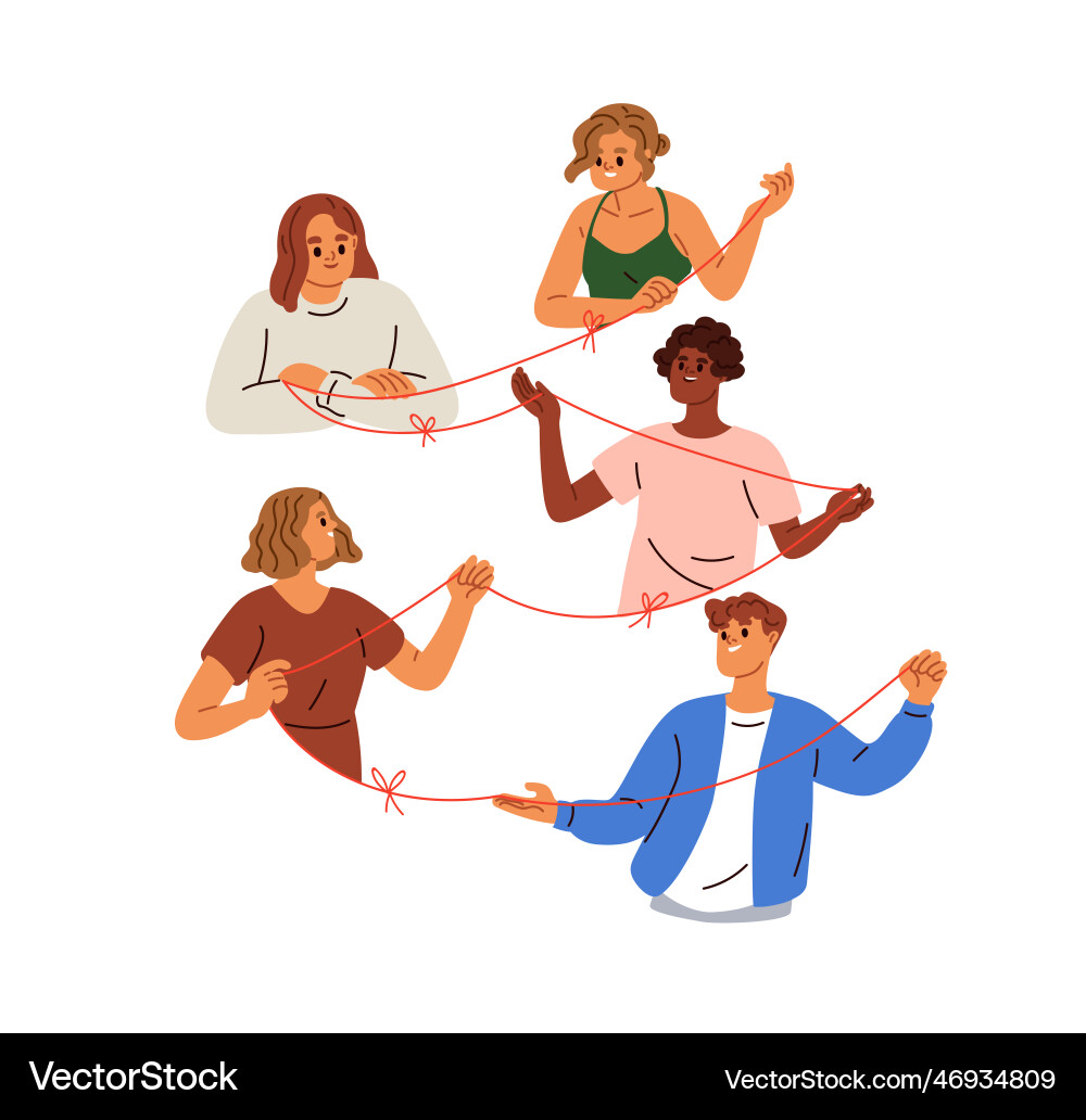 Networking making connections establishing Vector Image