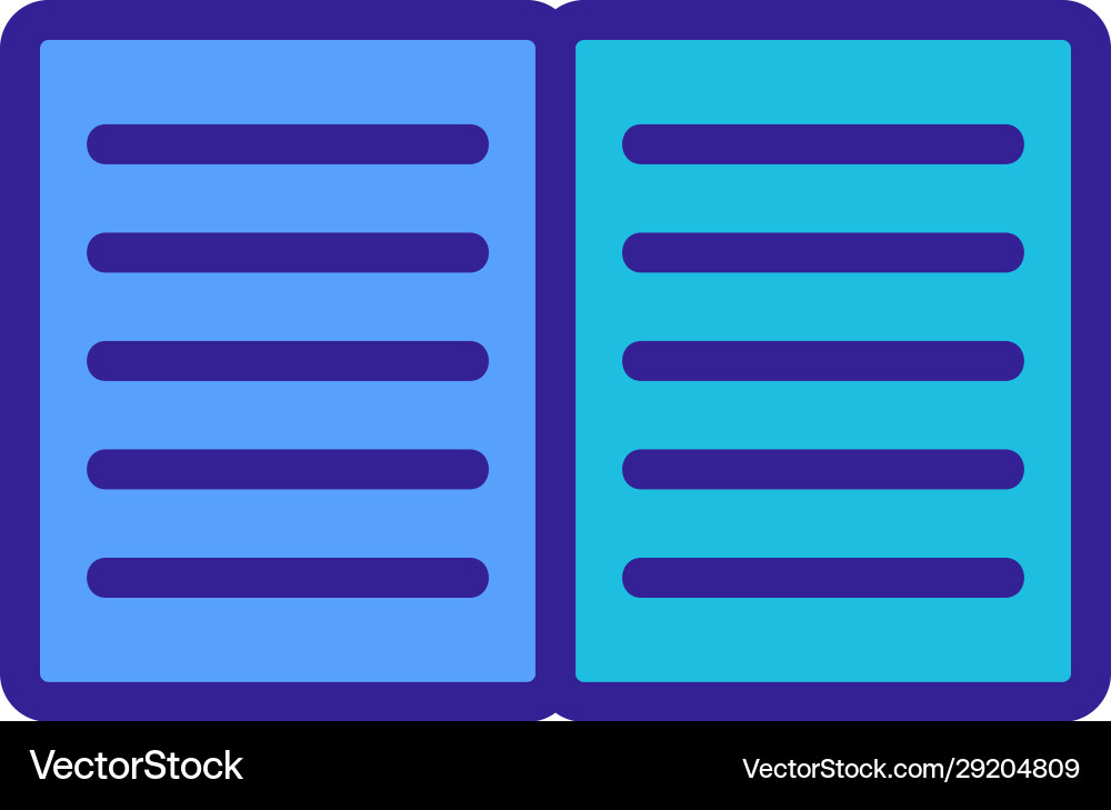 Notebook for entries icon isolated contour Notebook for entries icon isolated contour Vector Image
