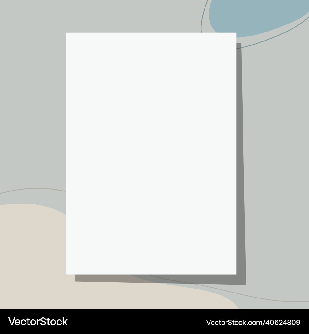 Paper top view with shadow on pastel background Paper top view with shadow on pastel background Vector Image