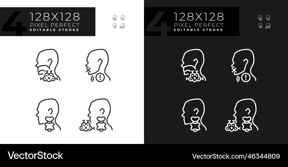 Problem with throat pixel perfect linear icons Problem with throat pixel perfect linear icons vector image