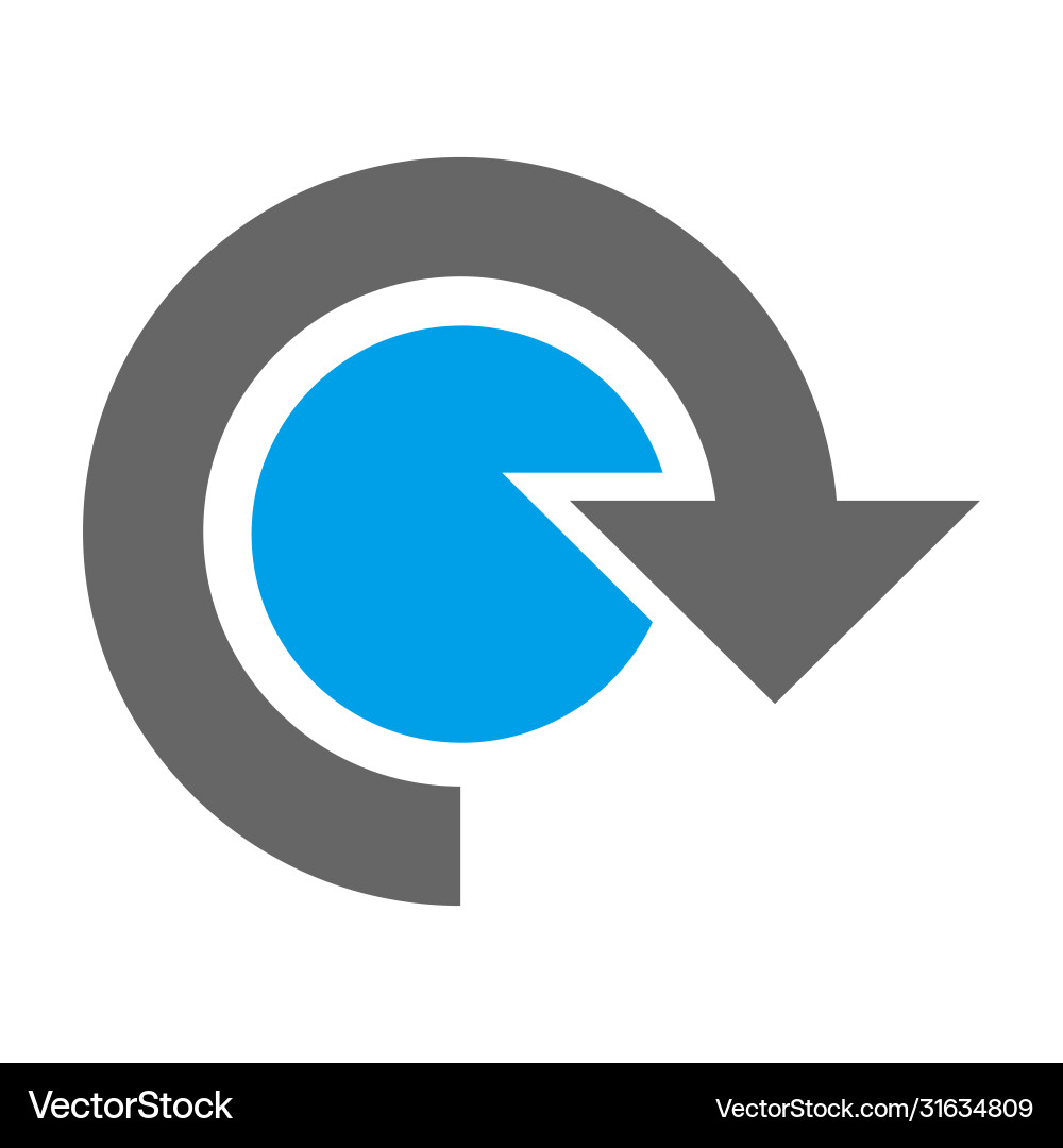 Reload logo design stylish loading Vector Image