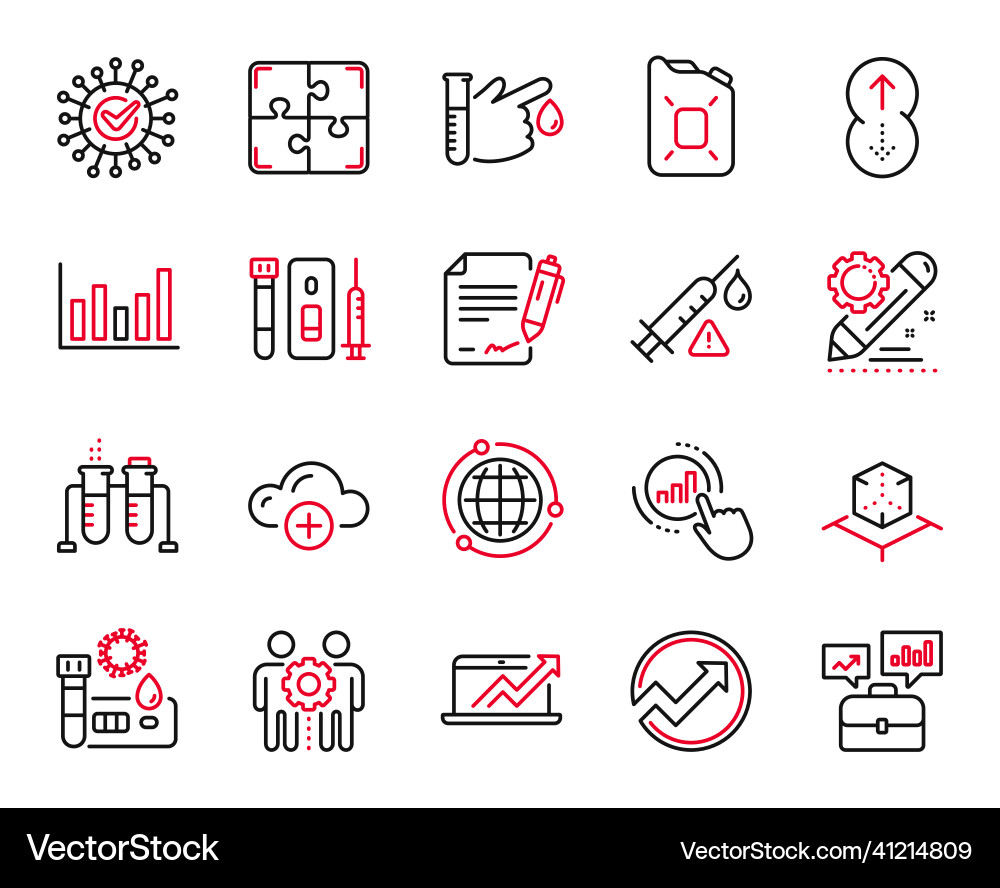 Set of science icons related to project Set of science icons related to project vector image