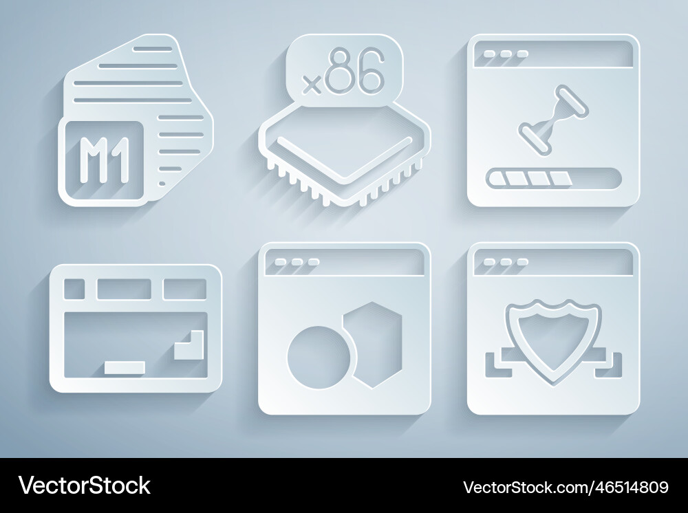 Set software loading data window keyboard Set software loading data window keyboard vector image