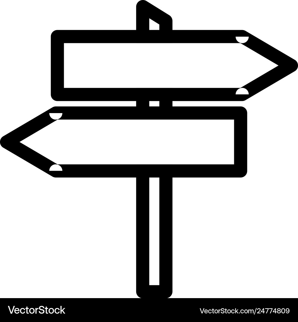 Signpost icon pointer symbol flat Signpost icon pointer symbol flat vector image
