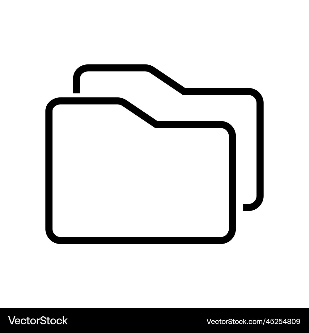 Two Folder Icons - Organize Files vector image