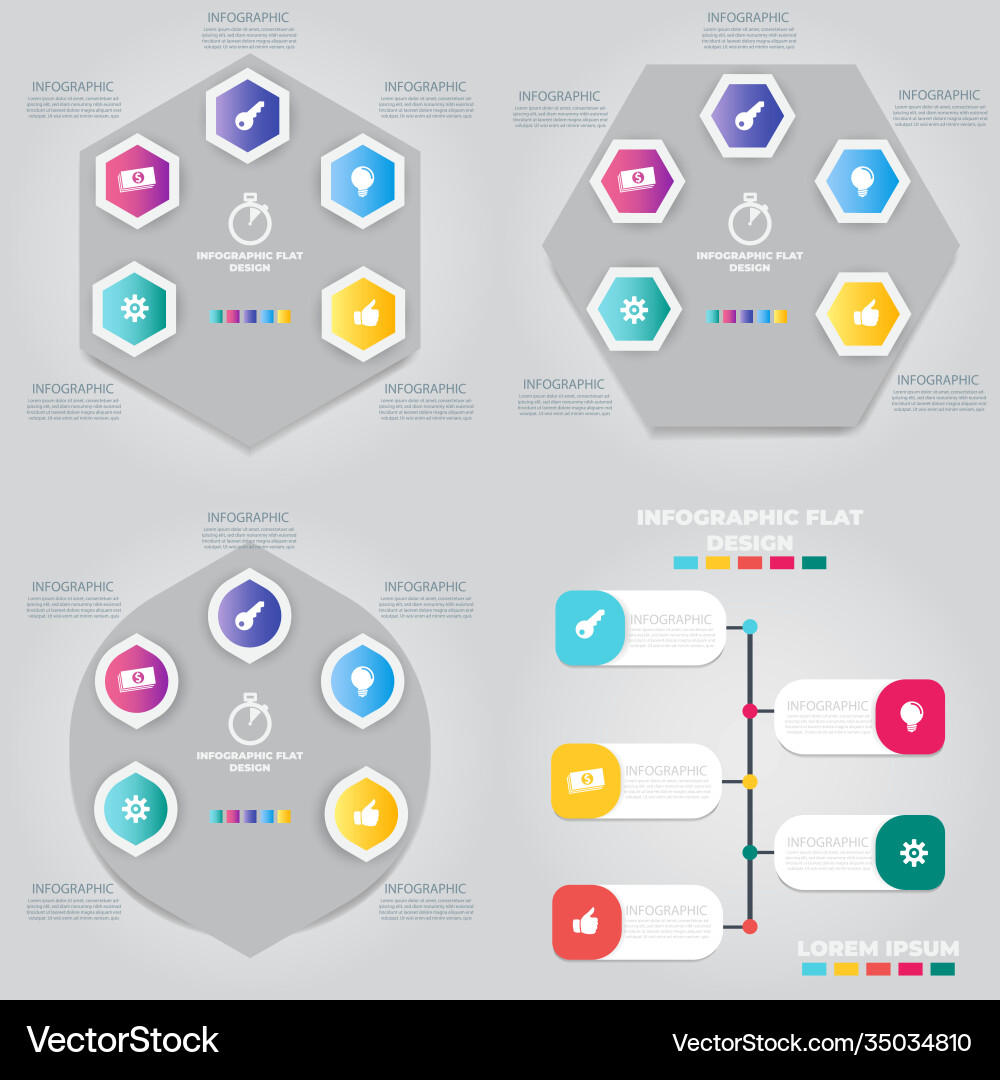 Business data visualization process chart Business data visualization process chart Vector Image