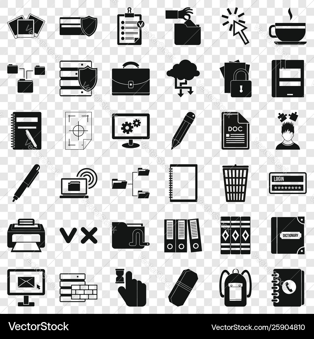 Calculator icons set simle style Calculator icons set simle style vector image