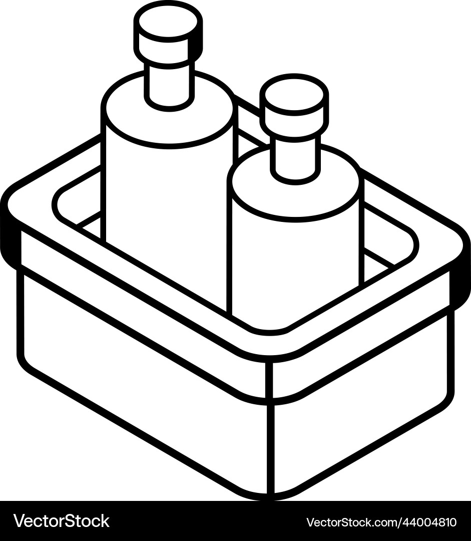 Check this linear icon of beer crate Vector Image
