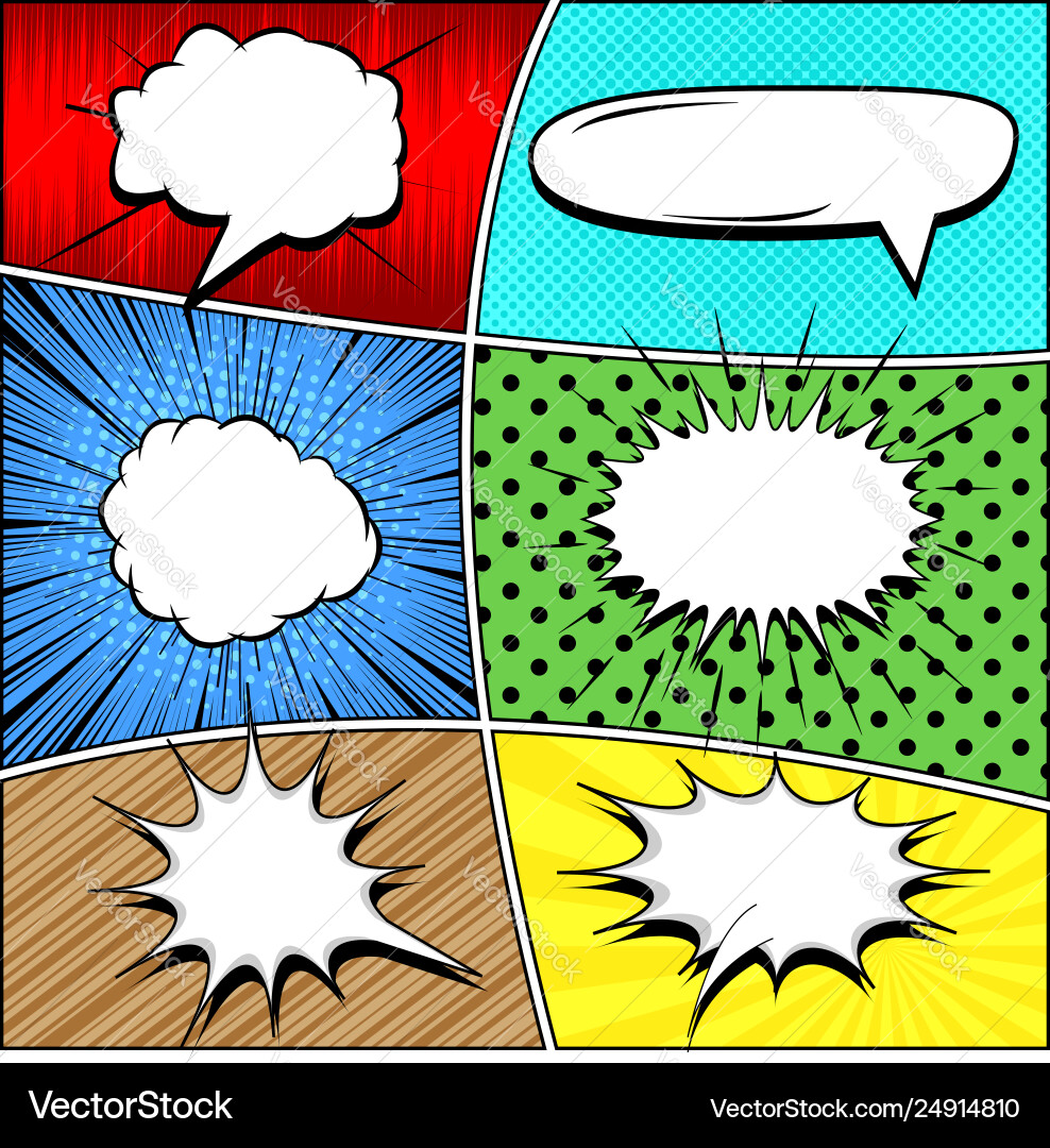 Comic Bright Backgrounds vector image
