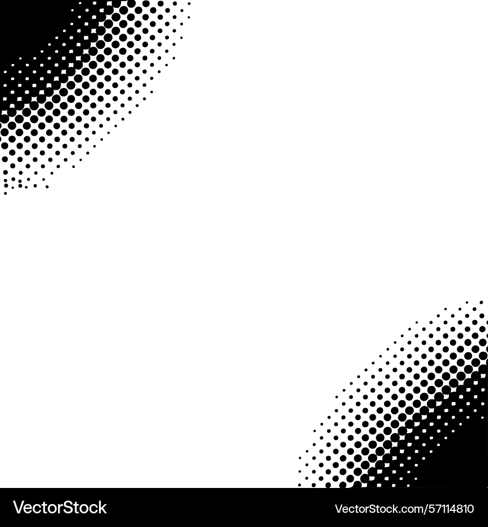 Diagonal halftone dot pattern vector image