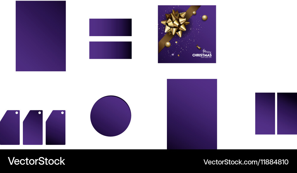 Elegant merry christmas or happy new year Vector Image