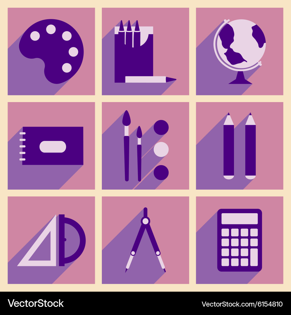 Flat with shadow concept and mobile application vector image