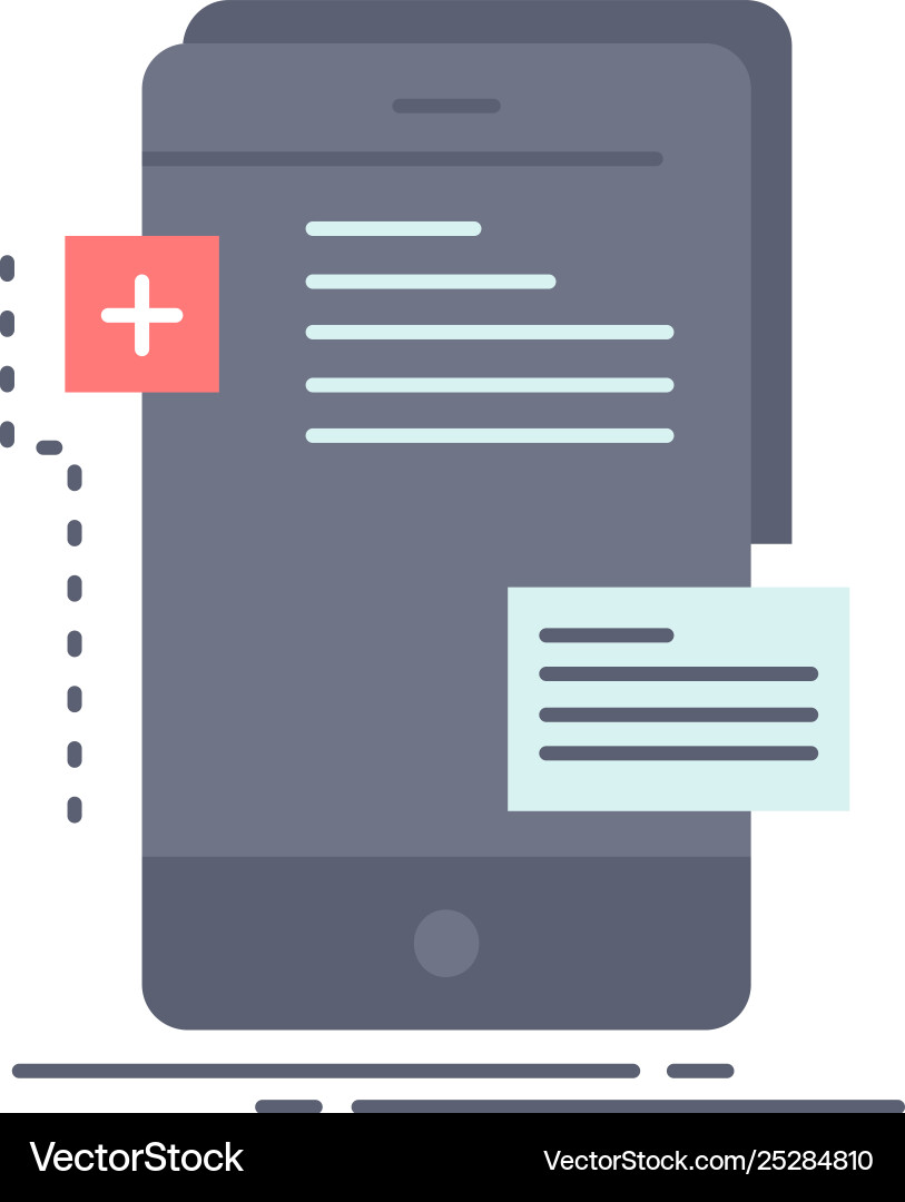 Frontend Interface Handy-Entwickler Wohnung Vektorbild