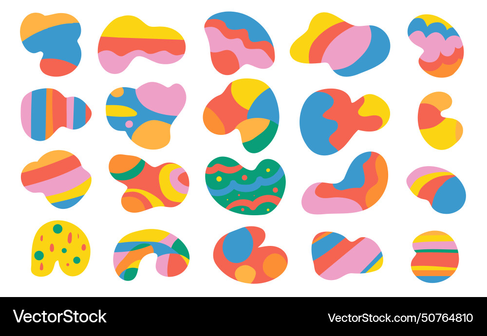 Irregular blob colorful funny bright shape Irregular blob colorful funny bright shape vector image